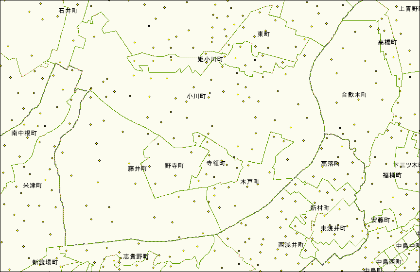 小字住所ポイント（愛知県安城市）の表示例